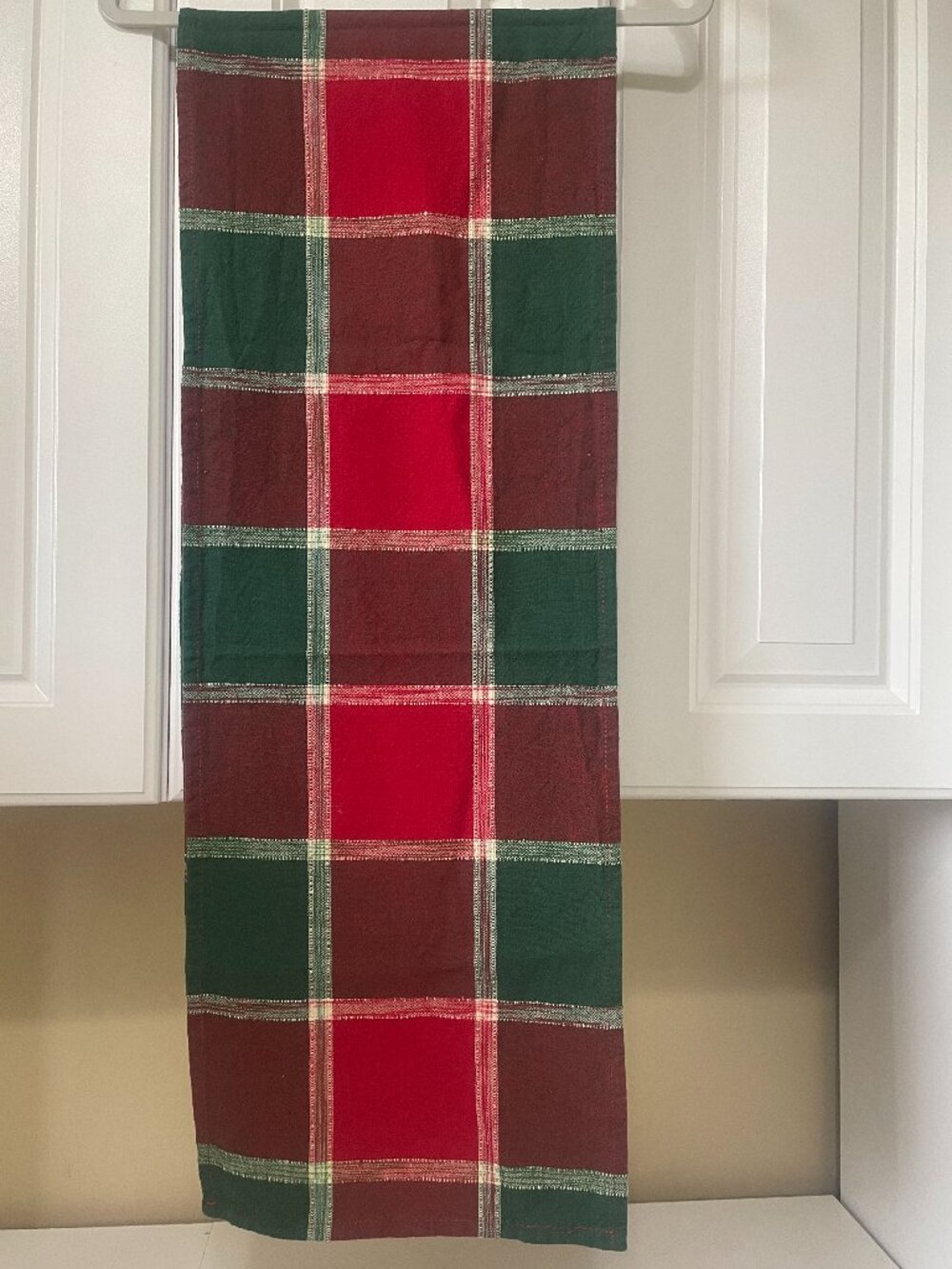 Christmas Plaid Red and Green Table Runner 12x62 in